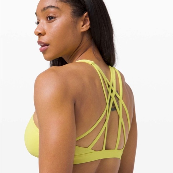 Lululemon Free To Be Serene Bra Yellow Size 8 W2AJ8S - Picture 1 of 9